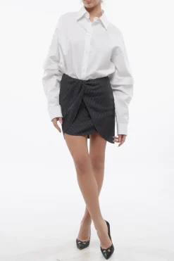 Minigonna Gessata TWIST Con Doppio Strato></noscript>Off-White Clearance