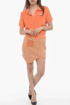 Clearance Minigonna in Crochet Intrecciato Donna Gonne