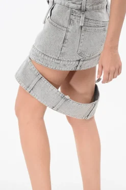 Minigonna in Denim con Cut-out></noscript>The Attico Best