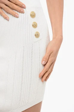 Hot Minigonna in Maglia con Bottoni Logati Donna Gonne