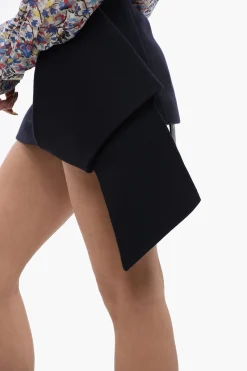 Minigonna in Misto Cashmere con Design Nodo>Prada Sale