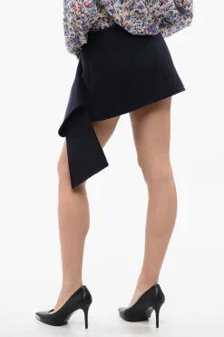 Minigonna in Misto Cashmere con Design Nodo></noscript>Prada Sale