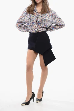 Minigonna in Misto Cashmere con Design Nodo></noscript>Prada Sale