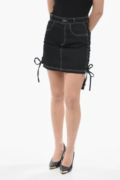 Discount Minigonna in Twill con Dettagli Lace-Up Donna Gonne