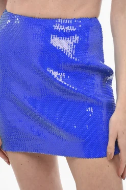 Online Minigonna Paillettata con Zip Posteriore Donna Gonne