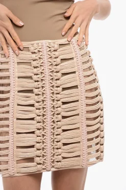 Minigonna See-Through REVIVAL in Eco-pelle Instrecciata></noscript>Balmain Best
