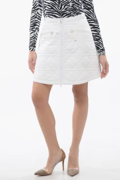 New Minigonna Trapuntata con Full Zip Frontale Donna Gonne