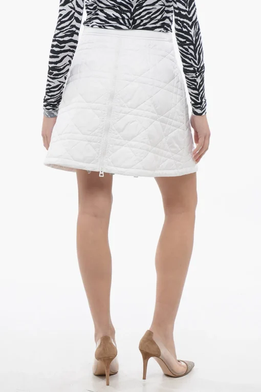 New Minigonna Trapuntata con Full Zip Frontale Donna Gonne