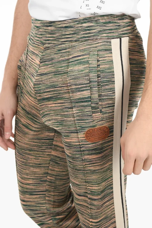Clearance MISSONI Pantaloni in Maglia con Bande a Contrasto Uomo Pantaloni