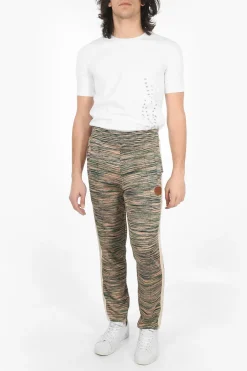 Clearance MISSONI Pantaloni in Maglia con Bande a Contrasto Uomo Pantaloni