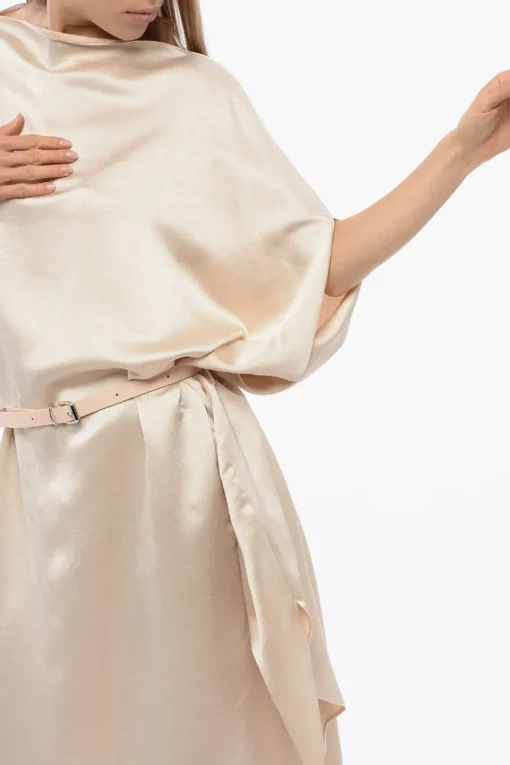 MM6 Abito a Cappa in Satin con Cintura>Maison Margiela Online