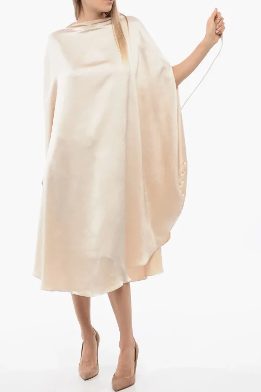 MM6 Abito a Cappa in Satin con Cintura>Maison Margiela Online