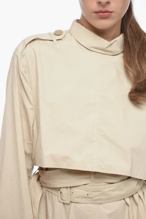 MM6 Abito Midi in Popeline con Design a Trench>Maison Margiela New