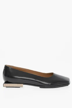 MM22 Ballerine in Pelle Lucida con Tacco Quadrato></noscript>Maison Margiela New