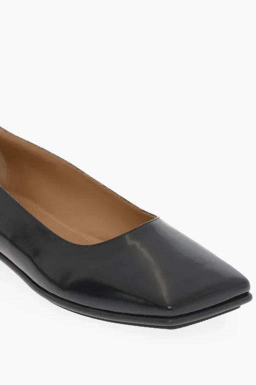 MM22 Ballerine in Pelle Lucida con Tacco Quadrato>Maison Margiela New