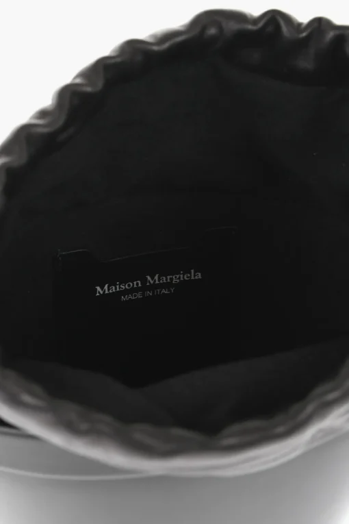 Sale MM11 Borsa a Secchiello in Pelle Lucida con Tracolla Removibile Donna Borse A Spalla