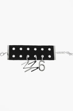 MM6 Bracciale In Tessuto Con Charm Logo>Maison Margiela Clearance