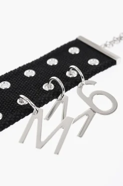 MM6 Bracciale In Tessuto Con Charm Logo>Maison Margiela Clearance