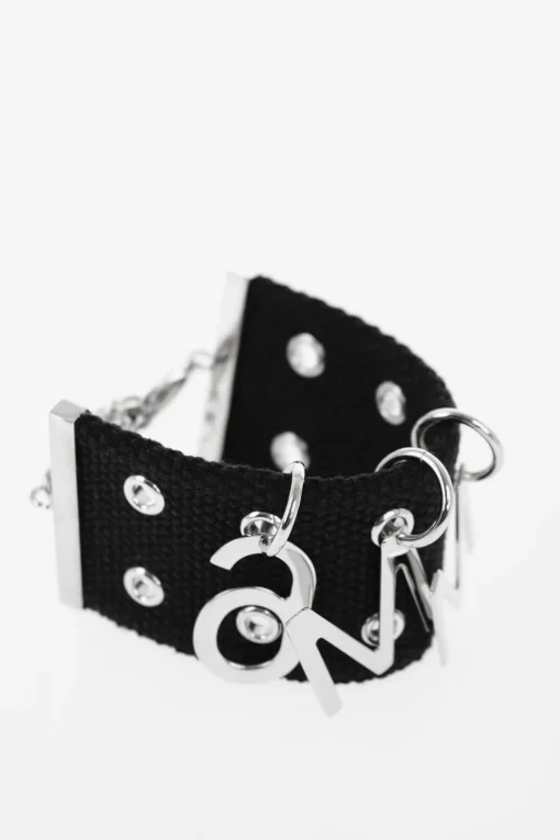 MM6 Bracciale In Tessuto Con Charm Logo>Maison Margiela Clearance