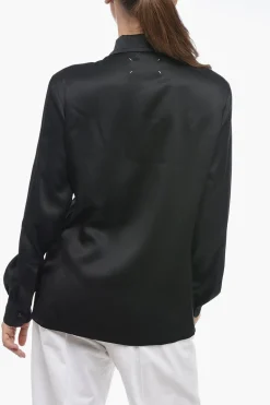 MM1 Camicia in Satin con Collo Italiano>Maison Margiela Sale