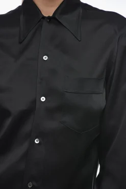 MM1 Camicia in Satin con Collo Italiano></noscript>Maison Margiela Sale