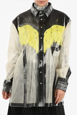 MM0 Camicia laccata Oversize con Bottoni Automatici>Maison Margiela New