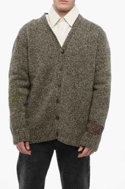 MM1 Cardigan in Lana e Alpaca con Scollo a V>Maison Margiela Online