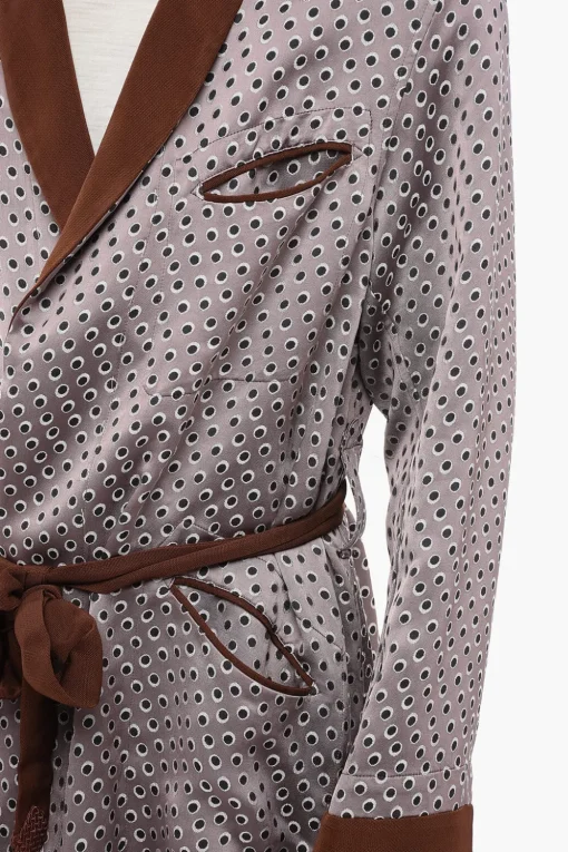 Online MM1 Cardigan Lungo a Pois con Cintura Uomo Maglieria