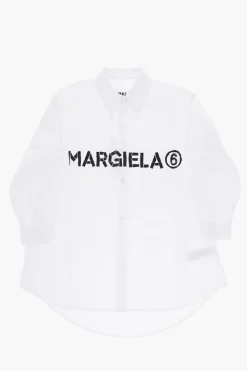 Clearance MM6 Chemisier in Cotone Con Logo Frontale Abbigliamento