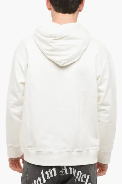 Discount MM6 Felpa Con Cappuccio In Cotone Garzato Con Stampa Donna Felpe|Felpe