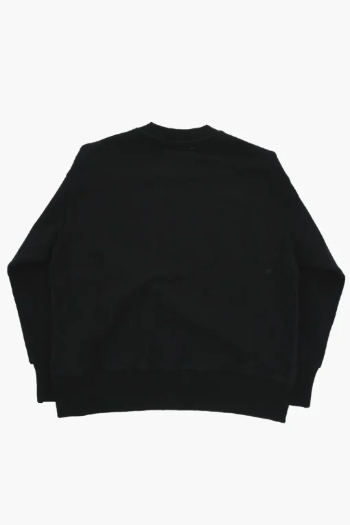 Discount MM6 Felpa Girocollo in Cotone Stampata Abbigliamento
