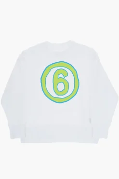MM6 Felpa Girocollo in Cotone Stampata>Maison Margiela Kids Sale