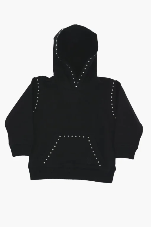 MM6 Felpa Hoodie con Borchie>Maison Margiela Kids New
