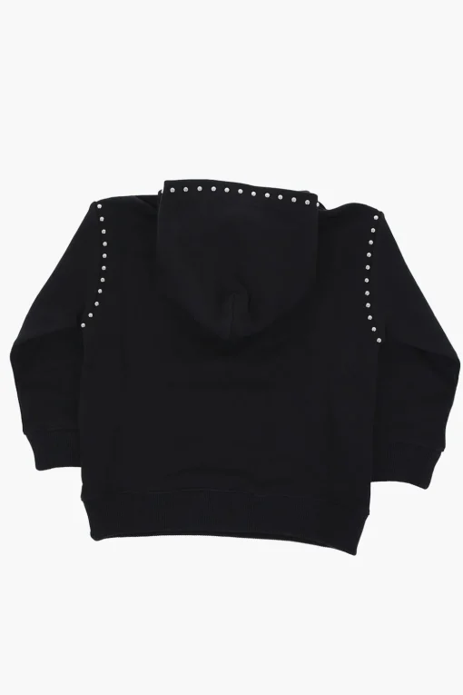 MM6 Felpa Hoodie con Borchie>Maison Margiela Kids New
