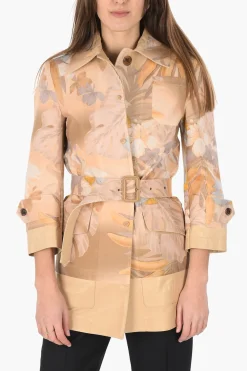 MM0 giacca dettagli in pelle con cintura>Maison Margiela Hot