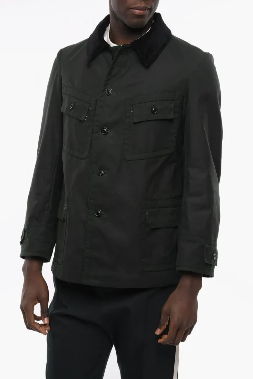 MM4 Giubbotto in Cotone con Collo in Velour a Coste>Maison Margiela Best