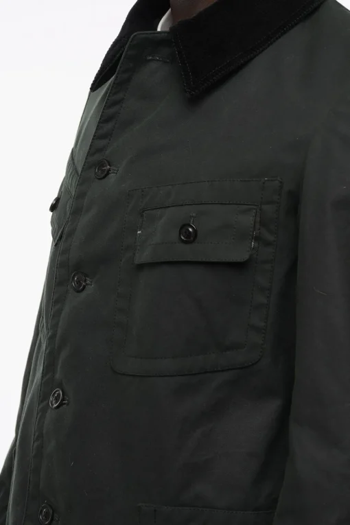 MM4 Giubbotto in Cotone con Collo in Velour a Coste>Maison Margiela Best