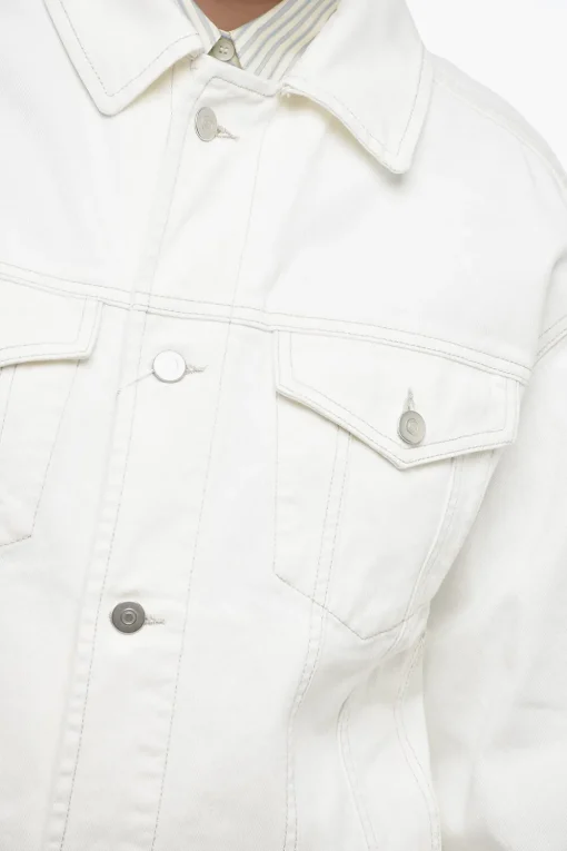 MM1 Giubbotto in Denim con Taschini Utility>Maison Margiela Fashion