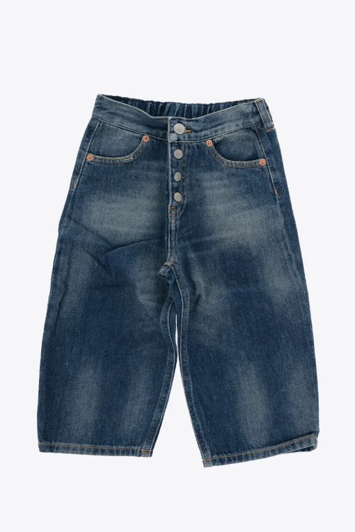 MM6 Jeans Effetto Vintage co Bottoni Logati>Maison Margiela Kids Clearance