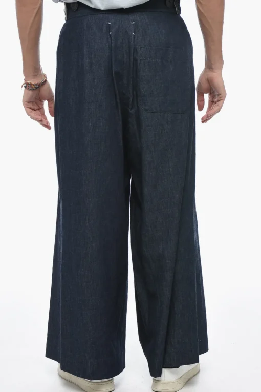 New MM0 Jeans Gaucho con Lavaggio Scuro e Martingale 40cm Uomo Jeans