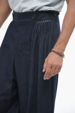 New MM0 Jeans Gaucho con Lavaggio Scuro e Martingale 40cm Uomo Jeans