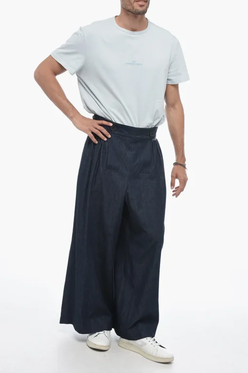 New MM0 Jeans Gaucho con Lavaggio Scuro e Martingale 40cm Uomo Jeans