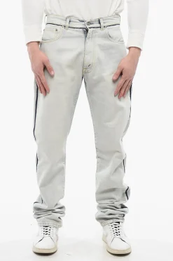 MM1 Jeans Slim Fit in Cotone con Dettagli a Contrasto 17cm>Maison Margiela New