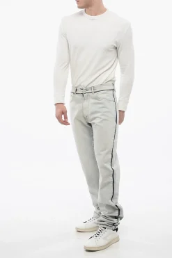 MM1 Jeans Slim Fit in Cotone con Dettagli a Contrasto 17cm></noscript>Maison Margiela New