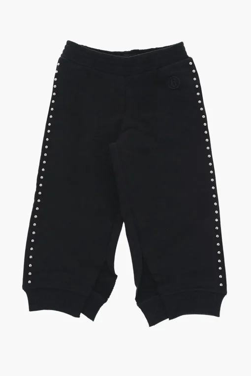 MM6 Joggers in Cotone con Borchie Laterali>Maison Margiela Kids Outlet