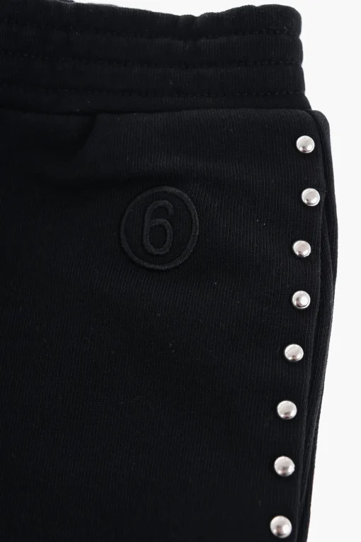 MM6 Joggers in Cotone con Borchie Laterali>Maison Margiela Kids Outlet