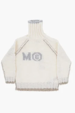 Hot MM6 Maglia a Collo Alto con Dettagli in Lurex Abbigliamento