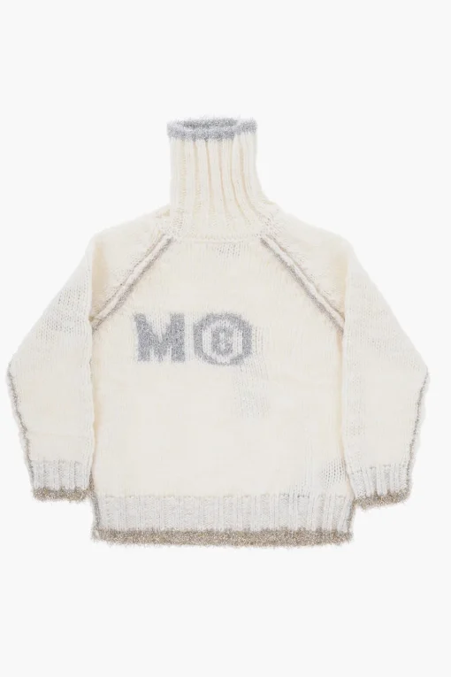 Hot MM6 Maglia a Collo Alto con Dettagli in Lurex Abbigliamento