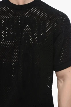 MM6 Maglia Girocollo in Cotone Openwork></noscript>Maison Margiela Discount