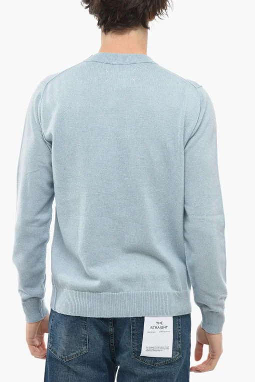 Outlet MM4 Maglia in Cashmere con Polsini Uomo Maglieria